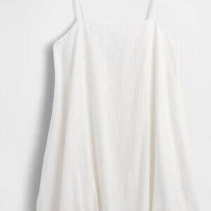 NWT GAP Linen Blend Off White Bubble Mini Dress